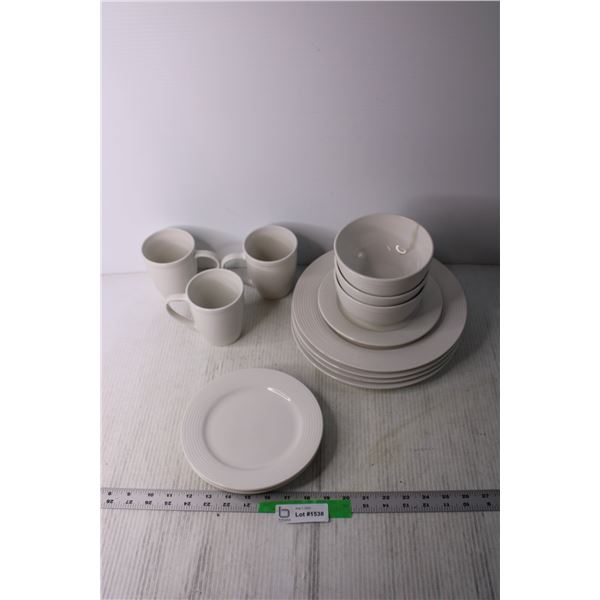 Partial White Dish Set