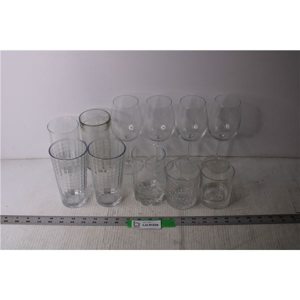 Assorted Glass and Crystal Glasses