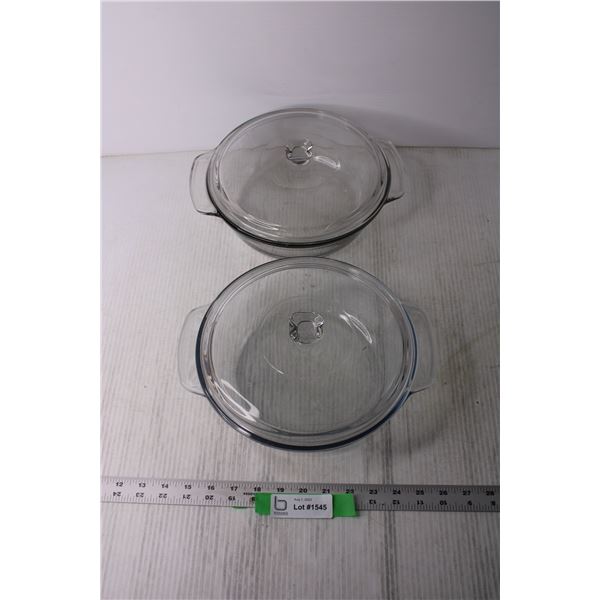 (2) Glass Casserole Dishes with Lids