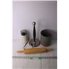 Image 1 : Paper Towel Holder, Rolling Pin, Misc.