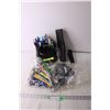 Image 1 : Office Supplies - Pens, Clips, Desk Organizer