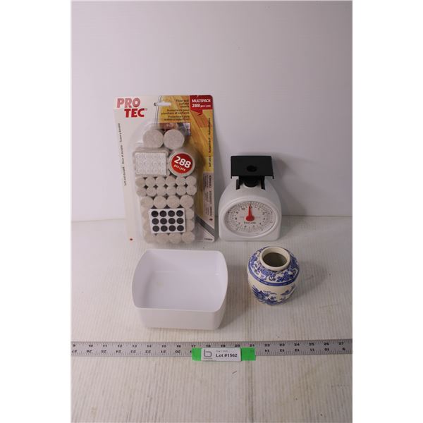 Assorted Items - Kitchen Scale, Vase, Misc.