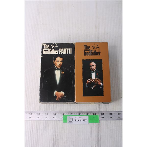 The Godfather Part One and Two on VHS