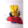 Image 1 : (2) Life Jackets - Adult Small and Kids