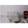 Image 4 : Assorted Items - Glasses, Salt and Pepper Shakers, Plates