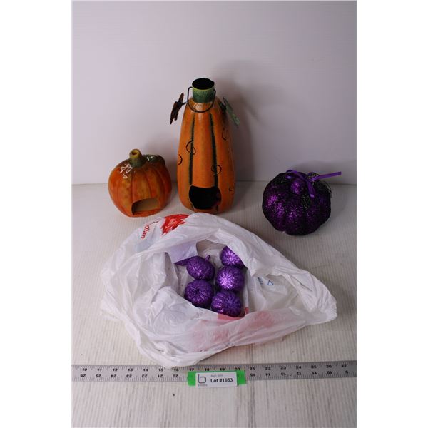 Assorted Halloween Pumpkin Decorations