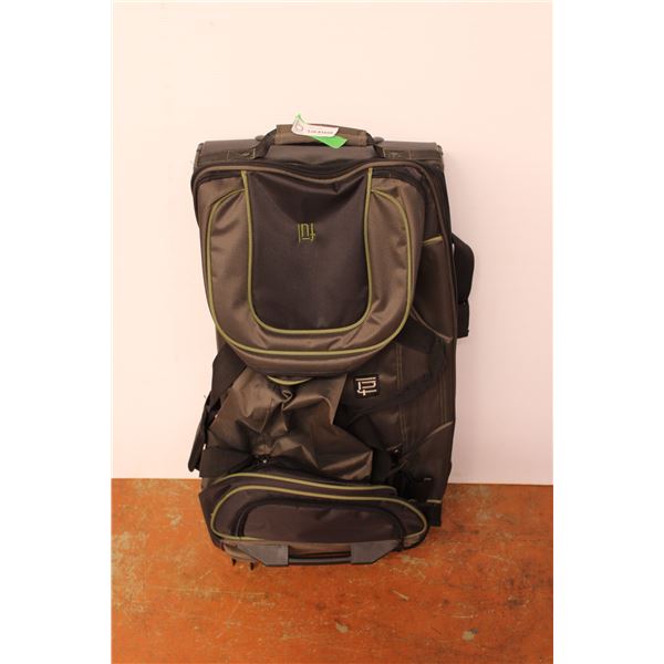 *FUL  Split Level 30  Rolling Duffle Bag-Great Shape. Black/Grey with green accents. Used 1x