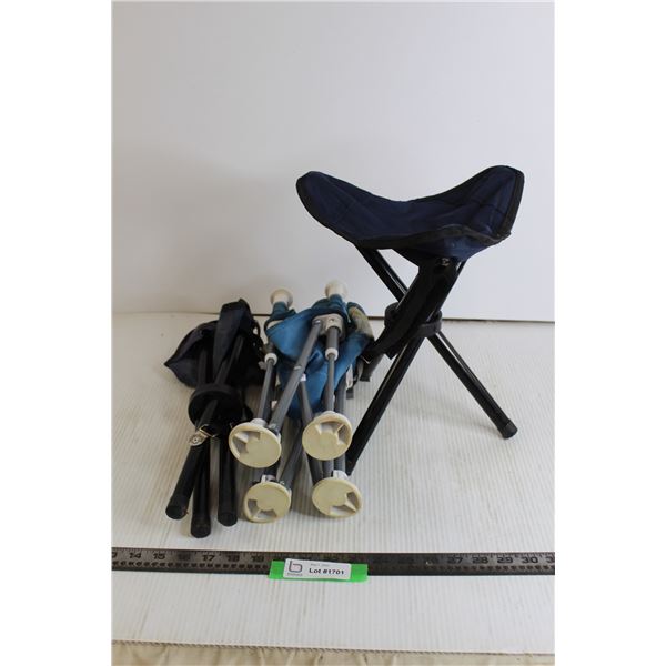 (3) Tripod Chairs