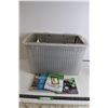 Image 1 : (2) Plastic Totes, Misc. Books