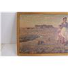 Image 2 : Two Women on a Farm Print (28 1/2" x 17") (Back is Torn)