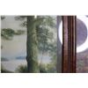 Image 3 : Woman and Child Walking in Forest Print (Cracked Glass), Stone House in Forest Picture Print (17 3/4