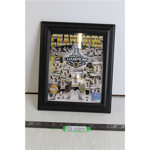 Stanley Champions Framed Photo - Boston Bruins (10 3/4  x 15 )