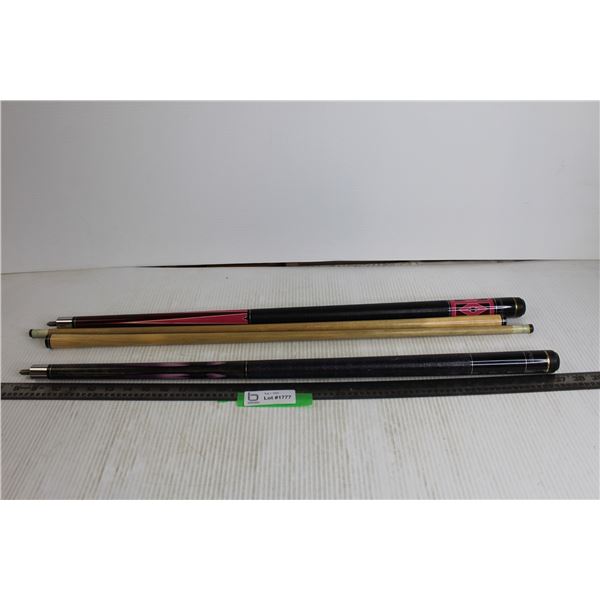 (2) Pool Cues