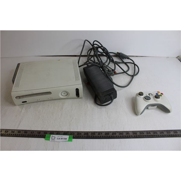 Xbox 360 (60 GB HDD), Controller, Cords (Not Tested)