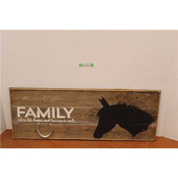 *Wooden Decorative Horse Sign (16" x 41")