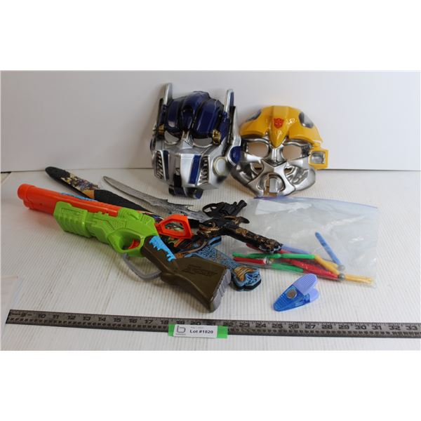 Misc. Kids Toys (Transformers Masks, Toy Swords, Misc.)