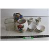 Image 1 : (3) Misc. Vases, (2) Cups and (2) Bowls Set
