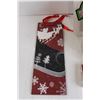Image 4 : (2 Packs) Christmas Ornaments, (2) Wine Bottle Boxes, Christmas Window Decoration