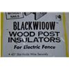 Image 3 : (4) Bags of Black Widow Wood Post Insulators For Electric Fences ( NIB)