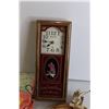 Image 2 : Hanging Wall Quilt, Wooden Clock, Wooden Serving Tray