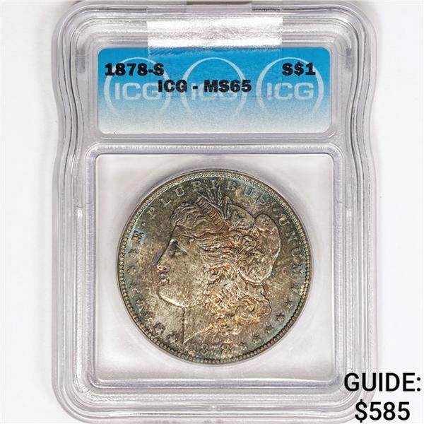 1878-S Morgan Silver Dollar ICG MS65