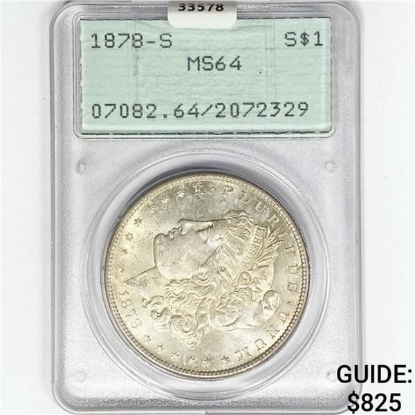 1878-S Morgan Silver Dollar PCGS MS64