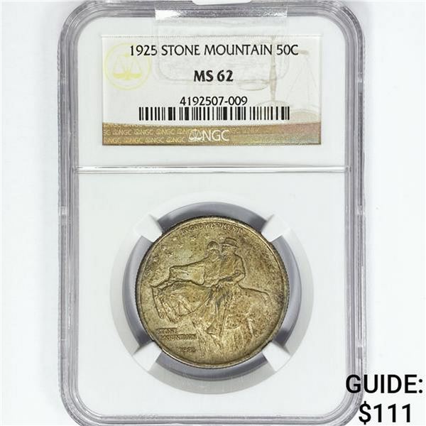 1925 Stone Mountain Half Dollar NGC MS62