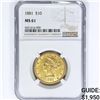 Image 1 : 1881 $10 Gold Eagle NGC MS61