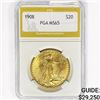 Image 1 : 1908 $20 Gold Double Eagle PGA MS65