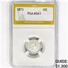 Image 1 : 1873 Seated Liberty Dime PGA MS63