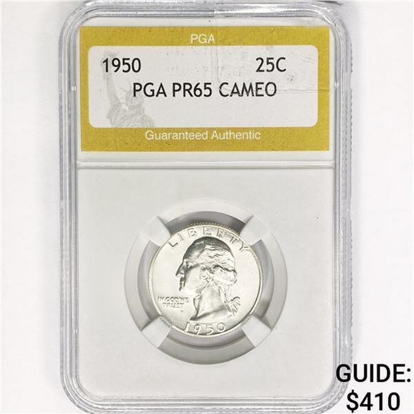 1950 Washington Silver Quarter PGA PR65 CAMEO