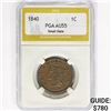 Image 1 : 1840 Large Cent PGA AU55 Sm Date