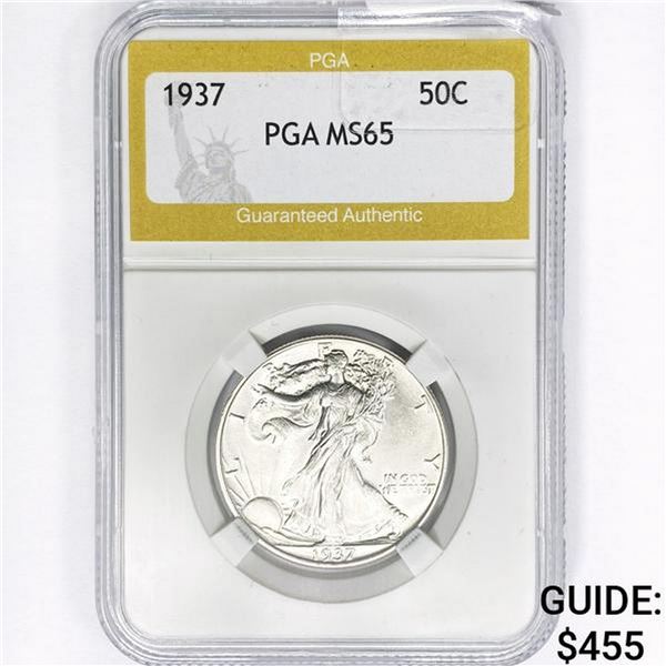 1937 Walking Liberty Half Dollar PGA MS65
