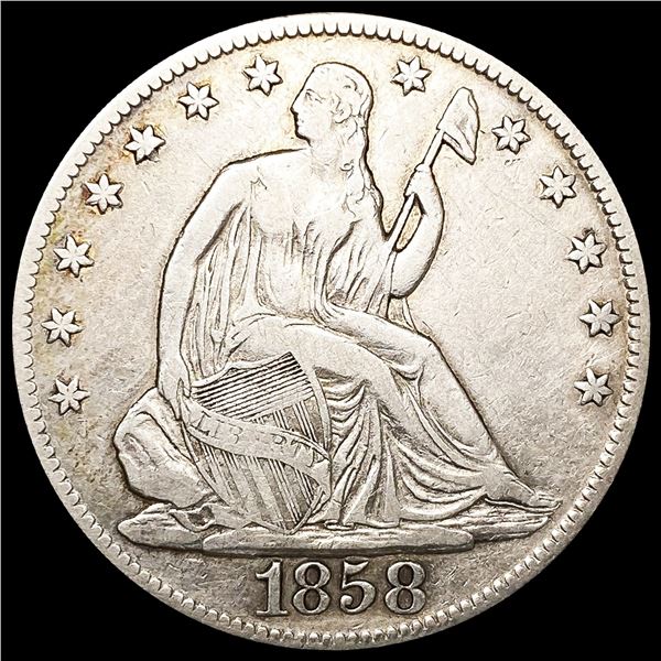 1858-O Seated Liberty Half Dollar ABOUT UNCIRCULAT