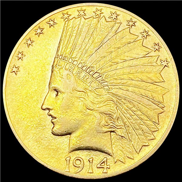 1914 $10 Gold Eagle NEARLY UNCIRCULATED