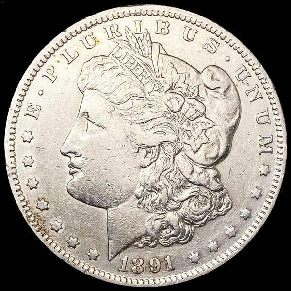 1891-CC Morgan Silver Dollar NEARLY UNCIRCULATED