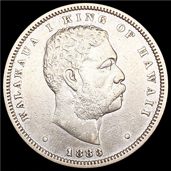 1883 Kingdom of Hawaii Half Dollar CLOSELY UNCIRCU
