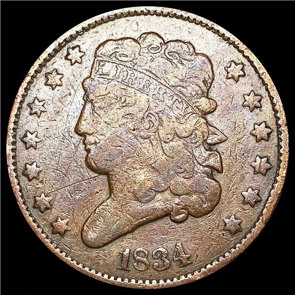 1834 Classic Head Half Cent NICELY CIRCULATED