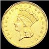 Image 1 : 1873 Open 3 Rare Gold Dollar UNCIRCULATED