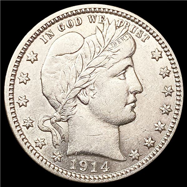 1914-D Barber Quarter CLOSELY UNCIRCULATED