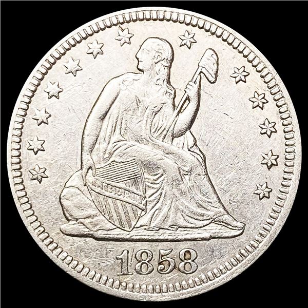 1858 Seated Liberty Quarter UNCIRCULATED