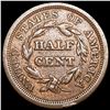 Image 2 : 1851 Braided Hair Half Cent CLOSELY UNCIRCULATED