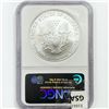 Image 2 : 2002 Silver Eagle NGC MS68 20th Anniv Collect