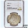 Image 1 : 1904 Morgan Silver Dollar NGC MS61