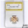 Image 1 : 1910 Wheat Cent PGA MS67+ RED