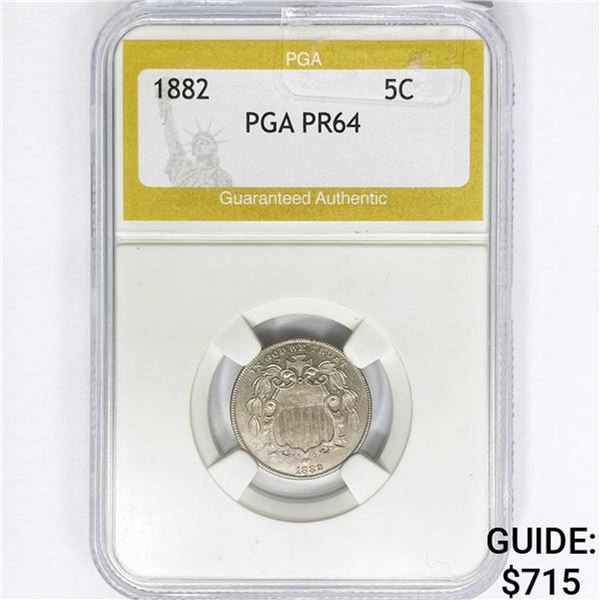 1882 Shield Nickel PGA PR64