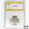 Image 1 : 1882 Shield Nickel PGA PR64