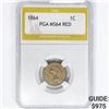 Image 1 : 1864 Indian Head Cent PGA MS64 RED