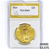 Image 1 : 1924 $20 Gold Double Eagle PGA MS64