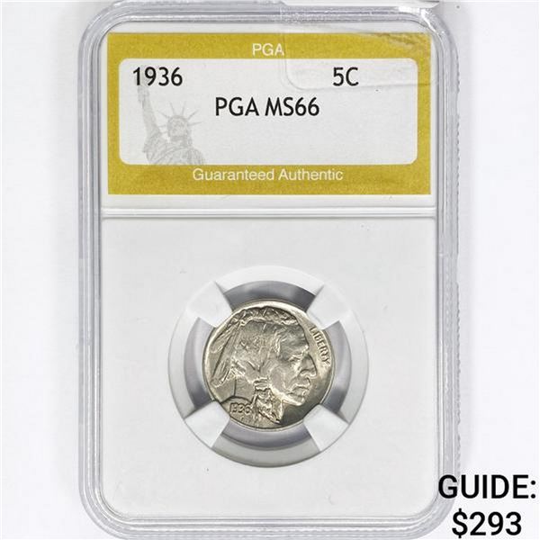 1936 Buffalo Nickel PGA MS66